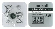 Бутонна батерия сребърна MAXELL SR-521 SW /AG0/379/ 1.55V