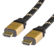 Cable HDMI M-M, v1.4, 5m, Gold, Roline 11.04.5505