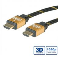 Cable HDMI M-M, v1.4, 1m, Gold, Roline 11.04.5501