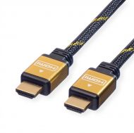 Cable HDMI M-M, v1.4, 15m,Gold, Roline 11.04.5508