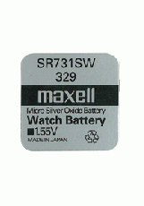 Бутонна батерия сребърна MAXELL SR-731 SW / 329/, 1.55V