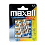 Алкална батерия MAXELL AA, LR-6, 4+2 бр. в опаковка, 1.5V
